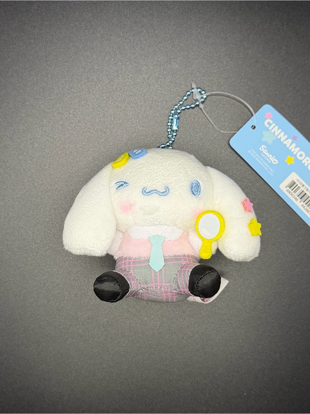 Korean Sanrio mini Cinnamoroll with Jk uniform mascot keychain cn39